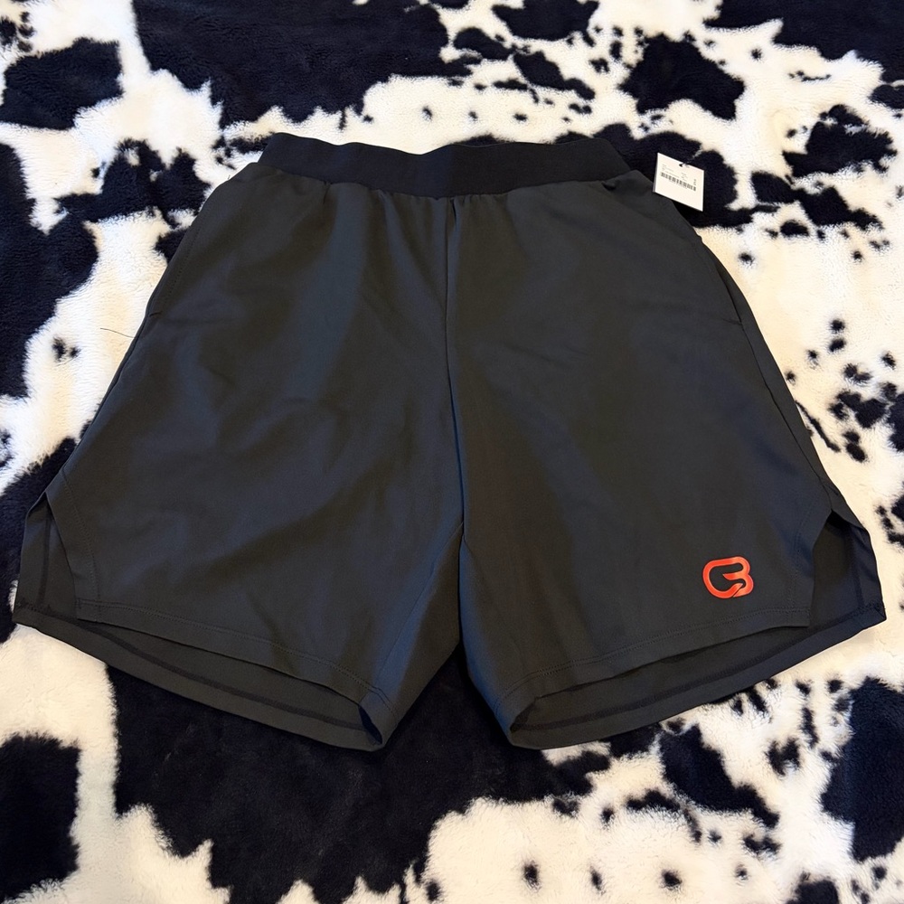 Cyclebar Black Athletic Men's Shorts with Red Logo